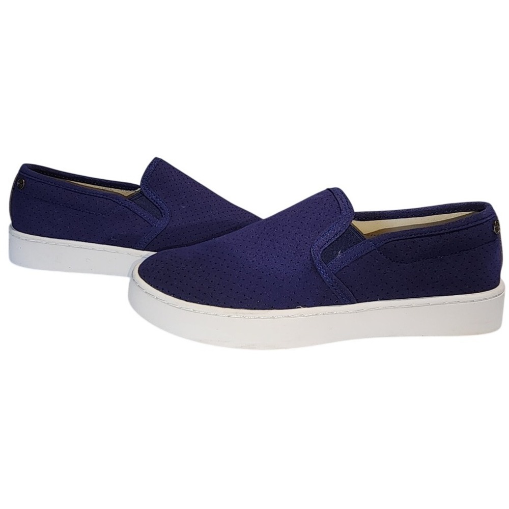 Spenco Slip On Sneakers Perforated Navy Blue Casual Shoes Women's Size 6
